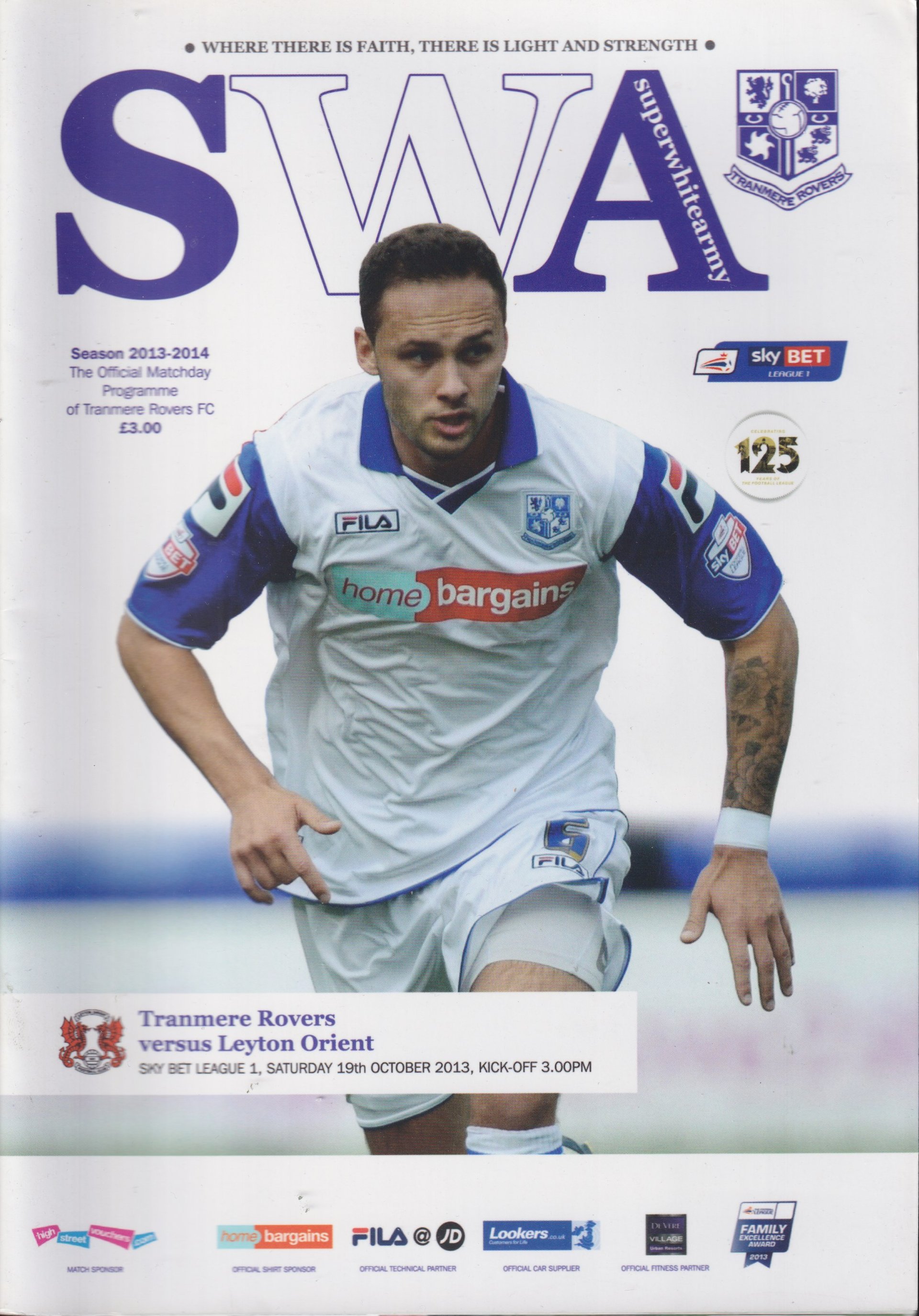 Tranmere Rovers v Leyton Orient match programme